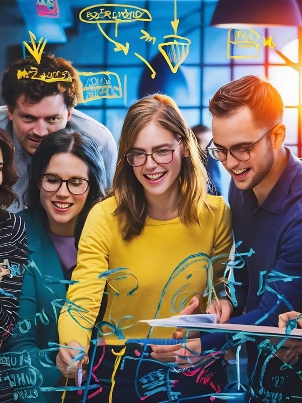 company-team-people-colleagues-talking-brainstorming-collaboration-teamwork-concept